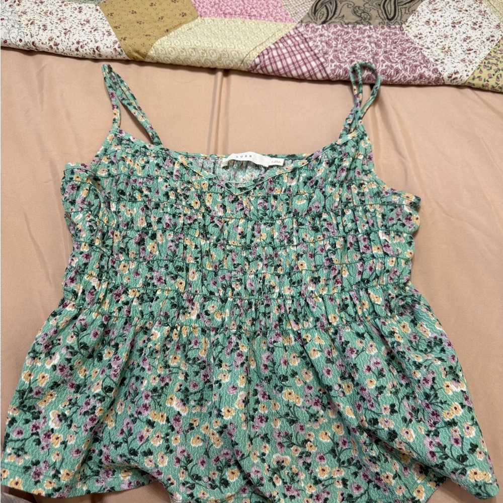 Lush Green Floral Camisole